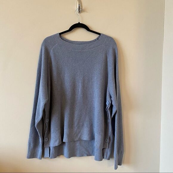 Stella & Dot-Merino Wool Blend Button Side Sweater - Picture 2 of 10